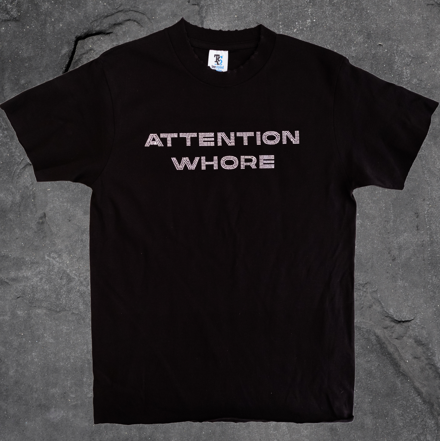 ATTENTION WHORE RHINESTONE TEE