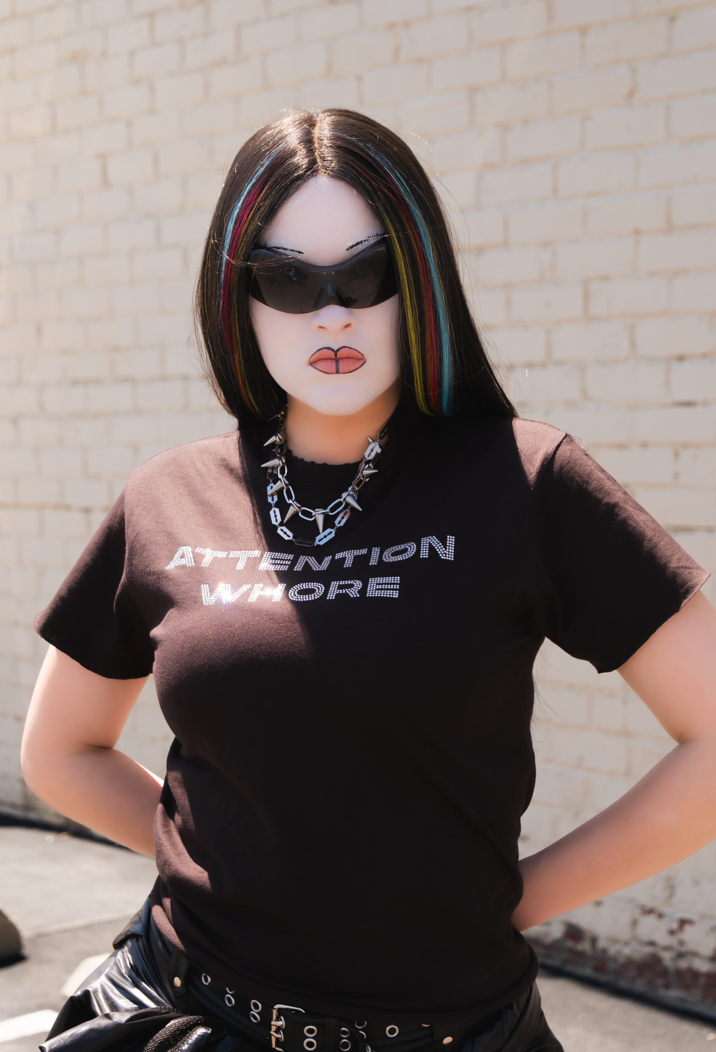 ATTENTION WHORE RHINESTONE TEE